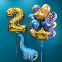 Оформление шарами на День рождения "Динозаврик"